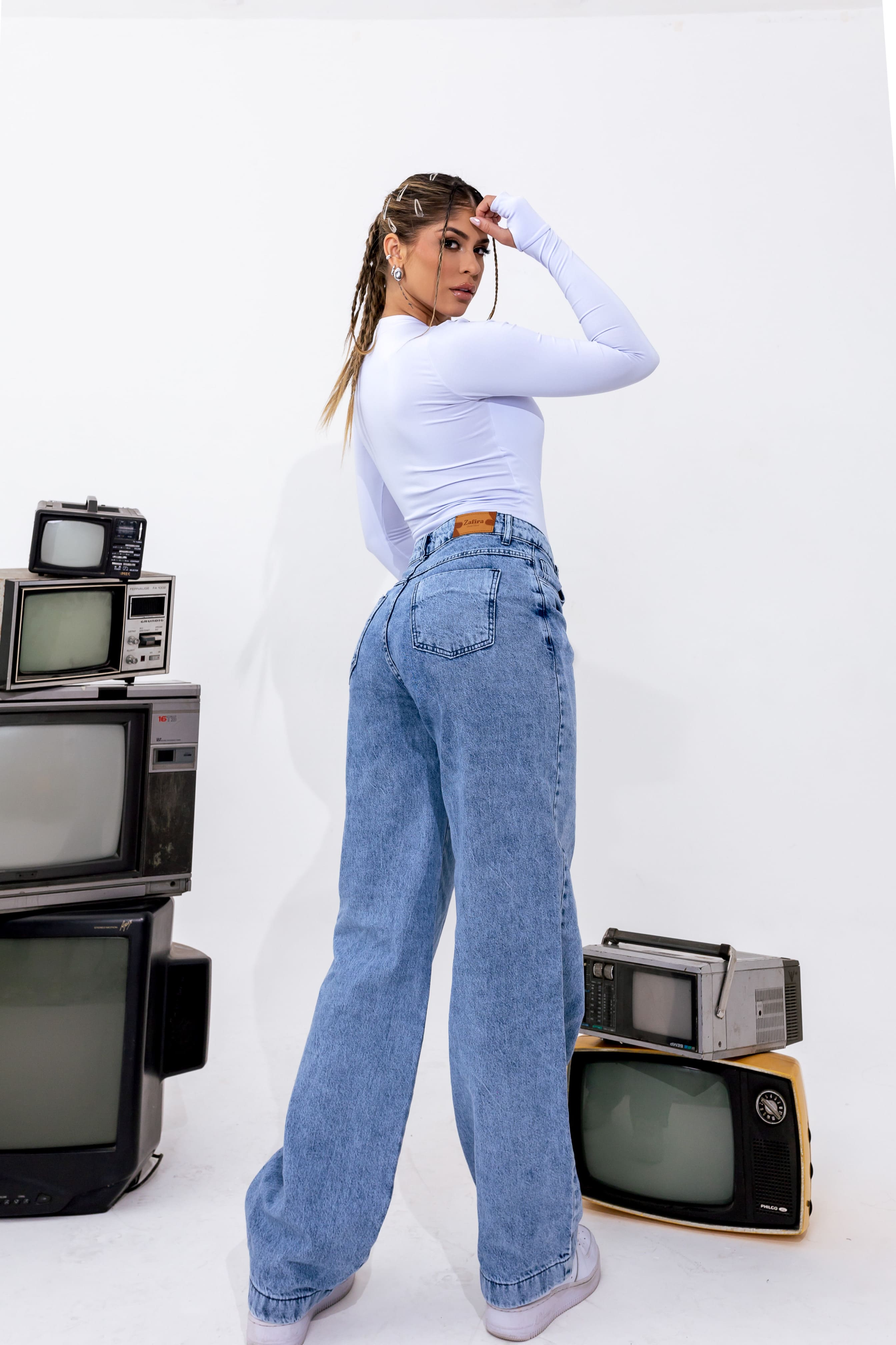 Calça Jeans Wide Leg - Smile